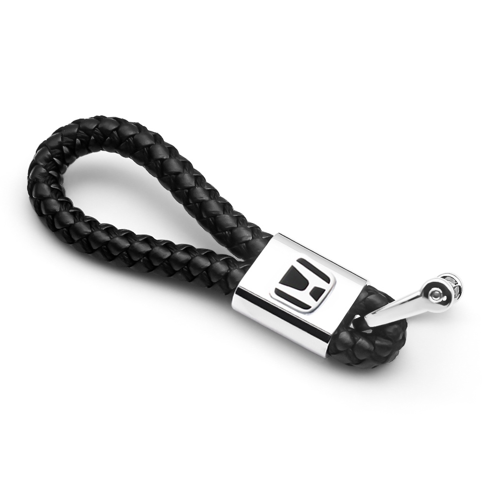 Móc Chìa Khóa Bằng Da + Kim Loại Cho Honda City Fit Jazz Civic Brio HRV BRV CRV