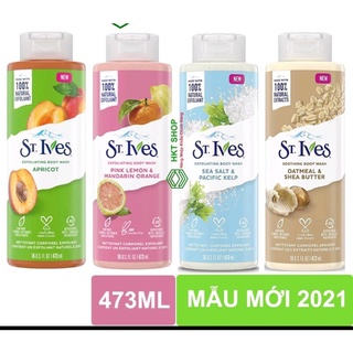 Sữa tắm st ives 473ml và 650ml muối biển yến mạch và cam chanh