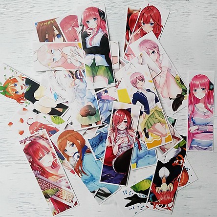 Hộp Bookmark Gotoubun no Hanayome The Five Wedded Brides  36 tấm đánh dấu sách tiện lợi