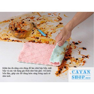 [LOẠI XỊN] Combo 10 Chiếc Khăn Lau Chén Bát Đa Năng, Khăn lau chùi nhà bếp sạch mượt dễ giặt sạch, thấm hút cực tốt