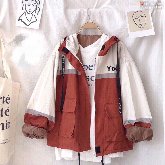 🌵 𝐓𝐡𝐞𝐔𝐥𝐳𝐳𝐚𝐧𝐠 🌵 042 Áo Khoác Kaki 2 Lớp Phối Màu Thêu Chữ (Kèm Video, Hình Chụp Thật) | BigBuy360 - bigbuy360.vn