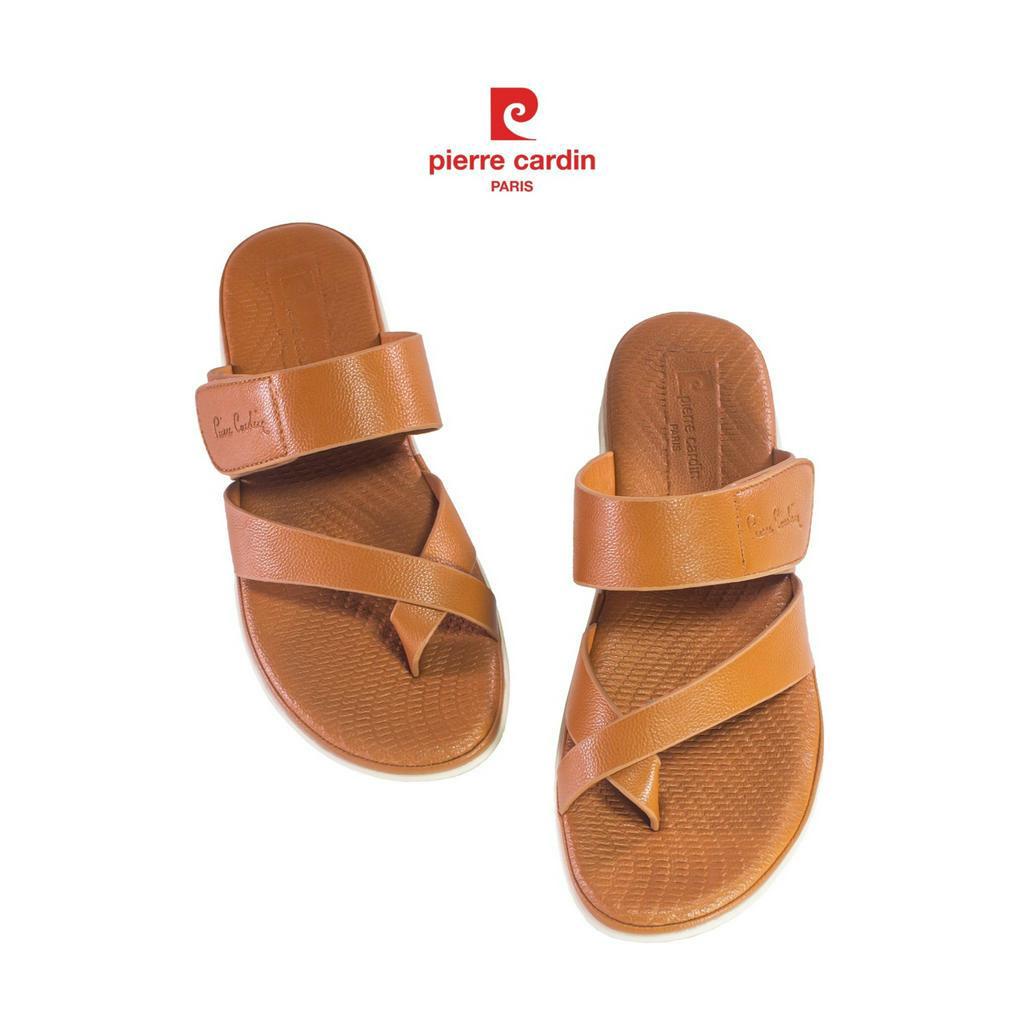 [Voucher 15%] Dép nữ da cao cấp, đế cao 2cm, thiết kế mang êm chân, chống trượt Pierre Cardin - PCWFWSH 226