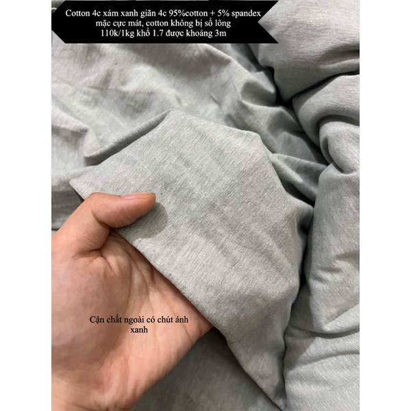 Vải cotton 4c có 4 màu chất mềm mát thấm hút mồ hôi cực tốt