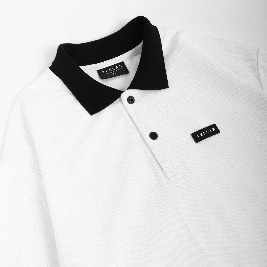 Áo Polo Teelab Trắng Bassic
