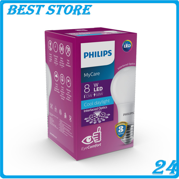 Bóng Đèn Led Philips MyCare 8W E27 6500K 230V Màu Trắng
