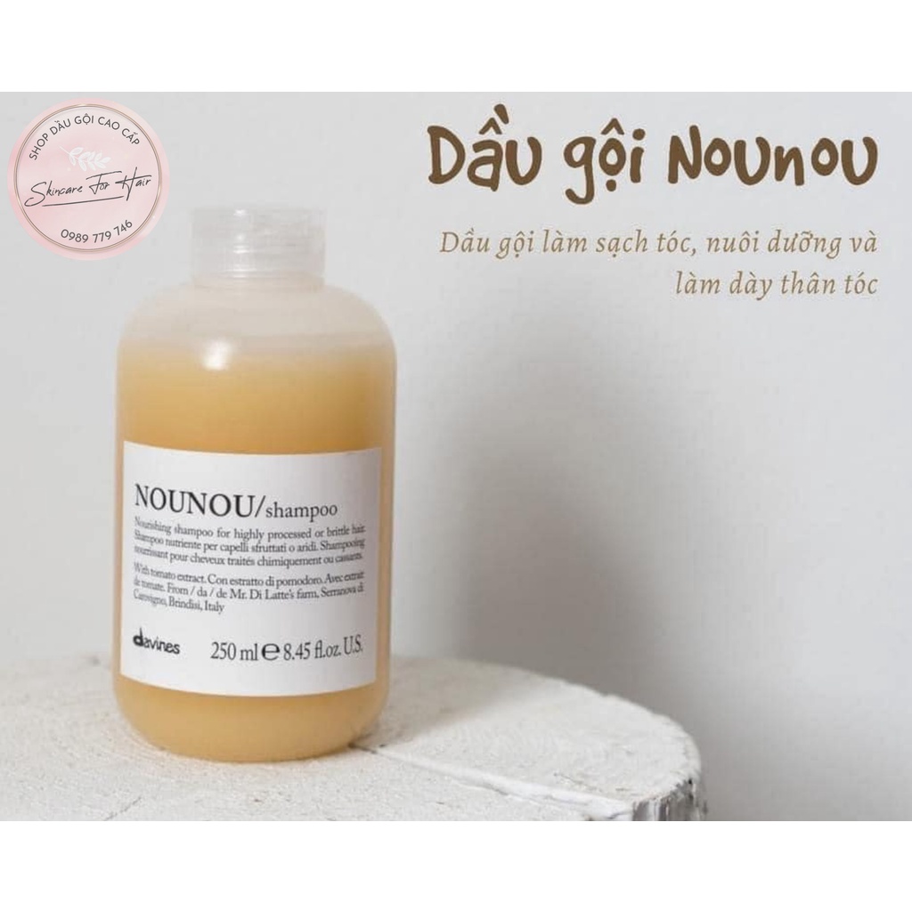 Dầu gội xả Davines NouNou dung tích 250ml dành cho tóc khô xơ, hư tổn do hóa chất