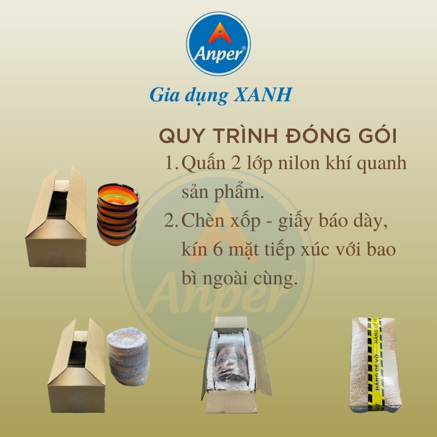Combo 2 và 3 dĩa sứ cầu vồng ANPER 10 cm kiểu dáng hiện đại an toàn sang trọng đĩa cầu vồng