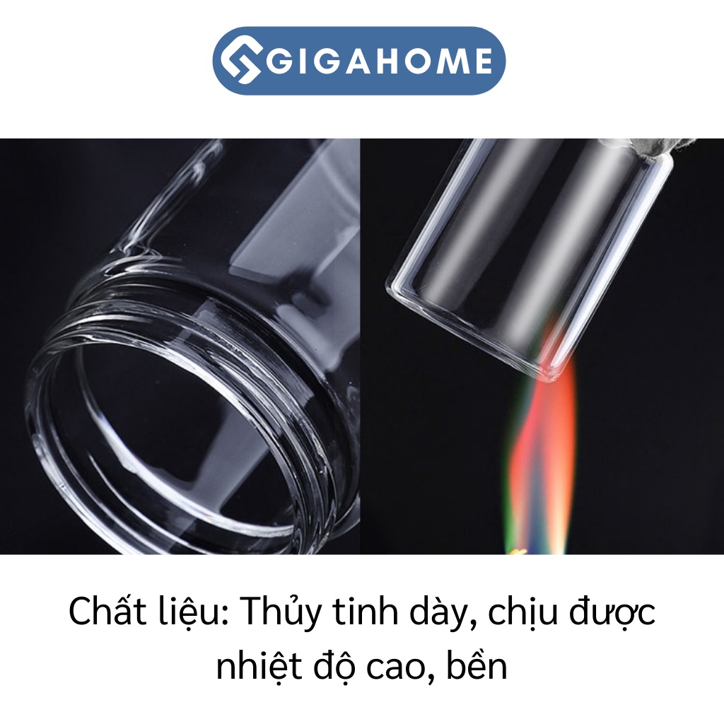 Hũ Đựng Gia Vị Thuiyr Tinh Kèm Que Phết Dầu GIGAHOME Chống Ẩm 9654
