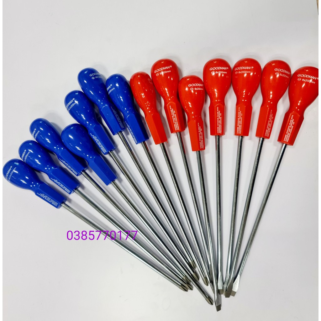 Tô vít Goodman phi 6x200mm. loại 2 cạnh 4 cạnh ( Hàng Xịn )