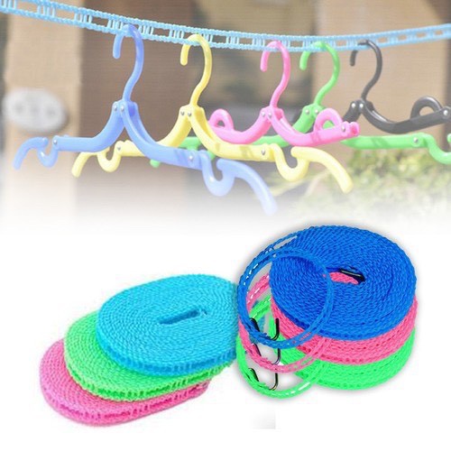 Dây Phơi Quần Áo Thông Minh Tiện Lợi Có Lỗ Chống Xê Dịch 5m