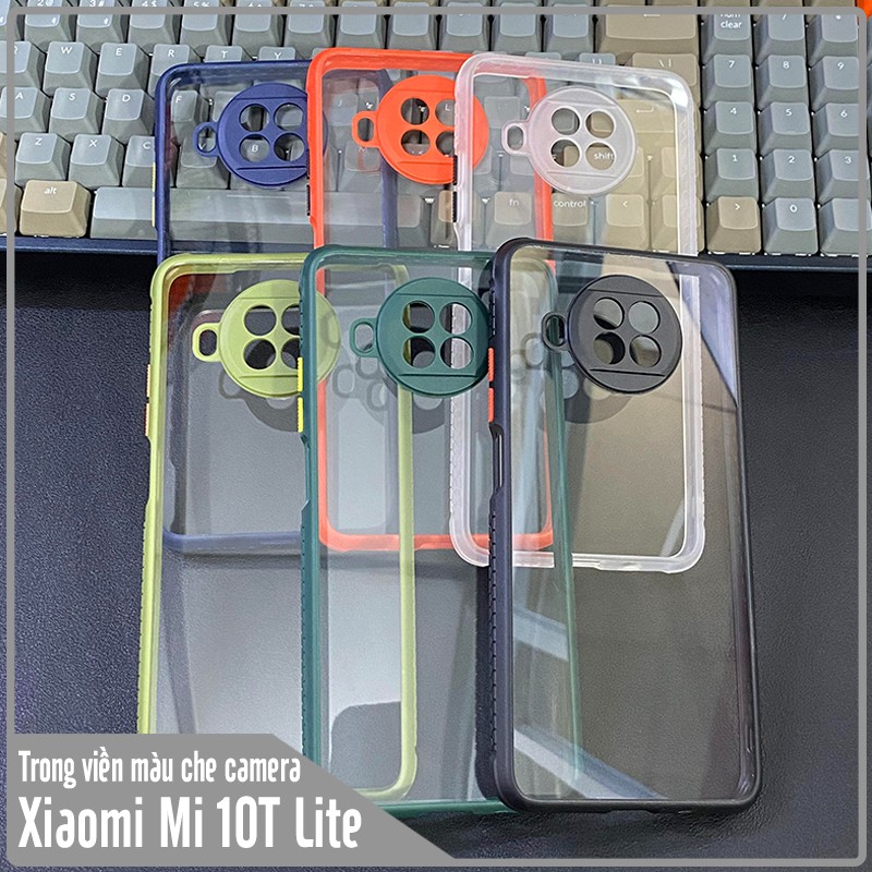 Ốp lưng cho Xiaomi Mi 10T Lite - Redmi Note 9 Pro 5G trong viền màu che camera 4 Góc chống sốc