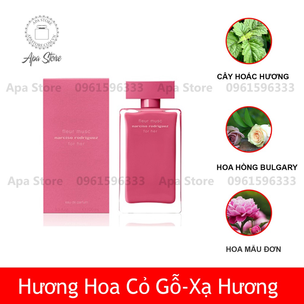 Nước Hoa Nữ Narciso Rodriguez Fleur Musc Chai Hồng Đậm Cao 10ml