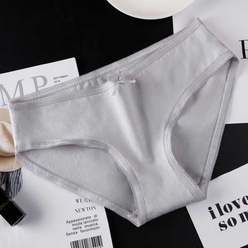 Quần Lót Cotton Lưng Thấp Đính Nơ Thiết Kế Đơn Giản Thoáng Khí Quyến Rũ Cho Nữ | BigBuy360 - bigbuy360.vn