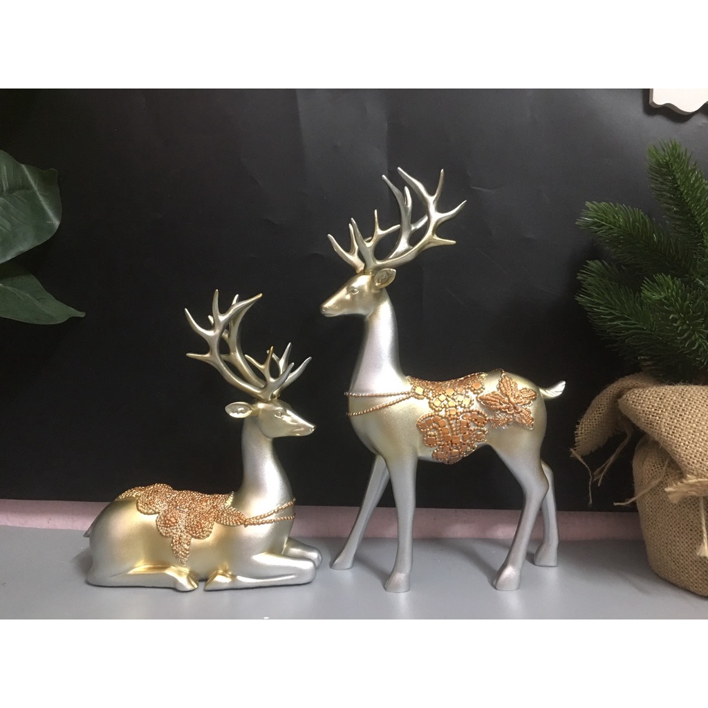 Đôi tuần lộc áo hoa  A398