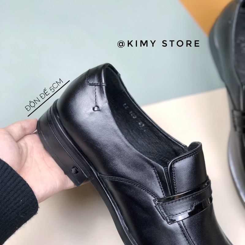 Giày lười độn đế cho nam, giày tăng chiều cao cho nam hàng da bò xuất khẩu cao cấp - Kimy Store | BigBuy360 - bigbuy360.vn