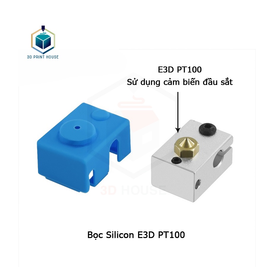 Bọc Silicon Cách Nhiệt Cho Đầu E3D PT100 Máy In 3D