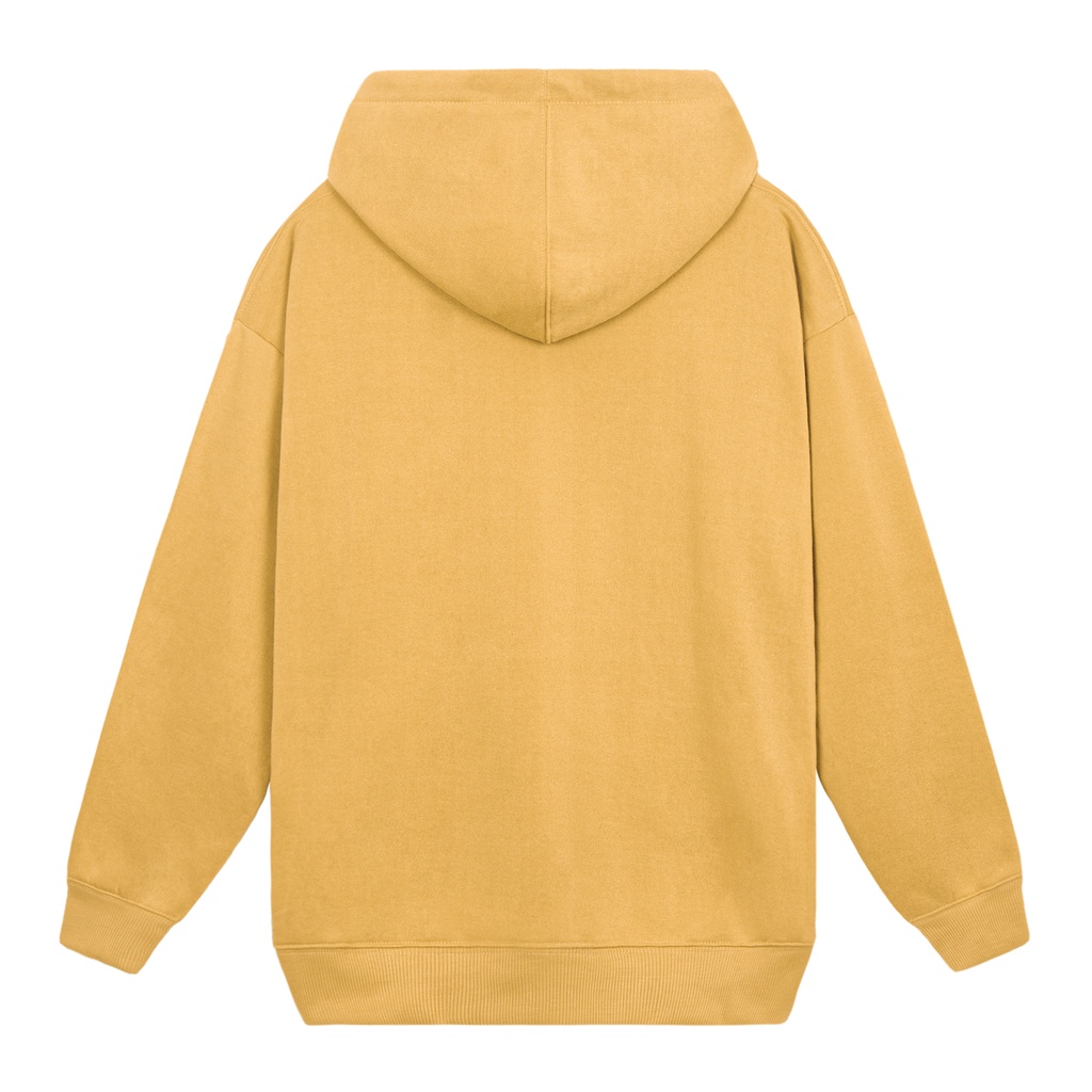 Áo Hoodie Thêu Logo Champion Sắc Nét Phía Trước-Chất Vải Nỉ Bông Cotton-Form Rộng Rãi Unisex Nam Nữ-Màu Vàng Cam