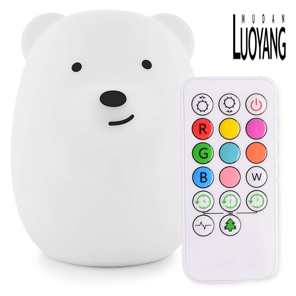 Đèn Ngủ LED Silicone Hình Cú Mèo Thay Đổi Màu Sắc Cho Bé