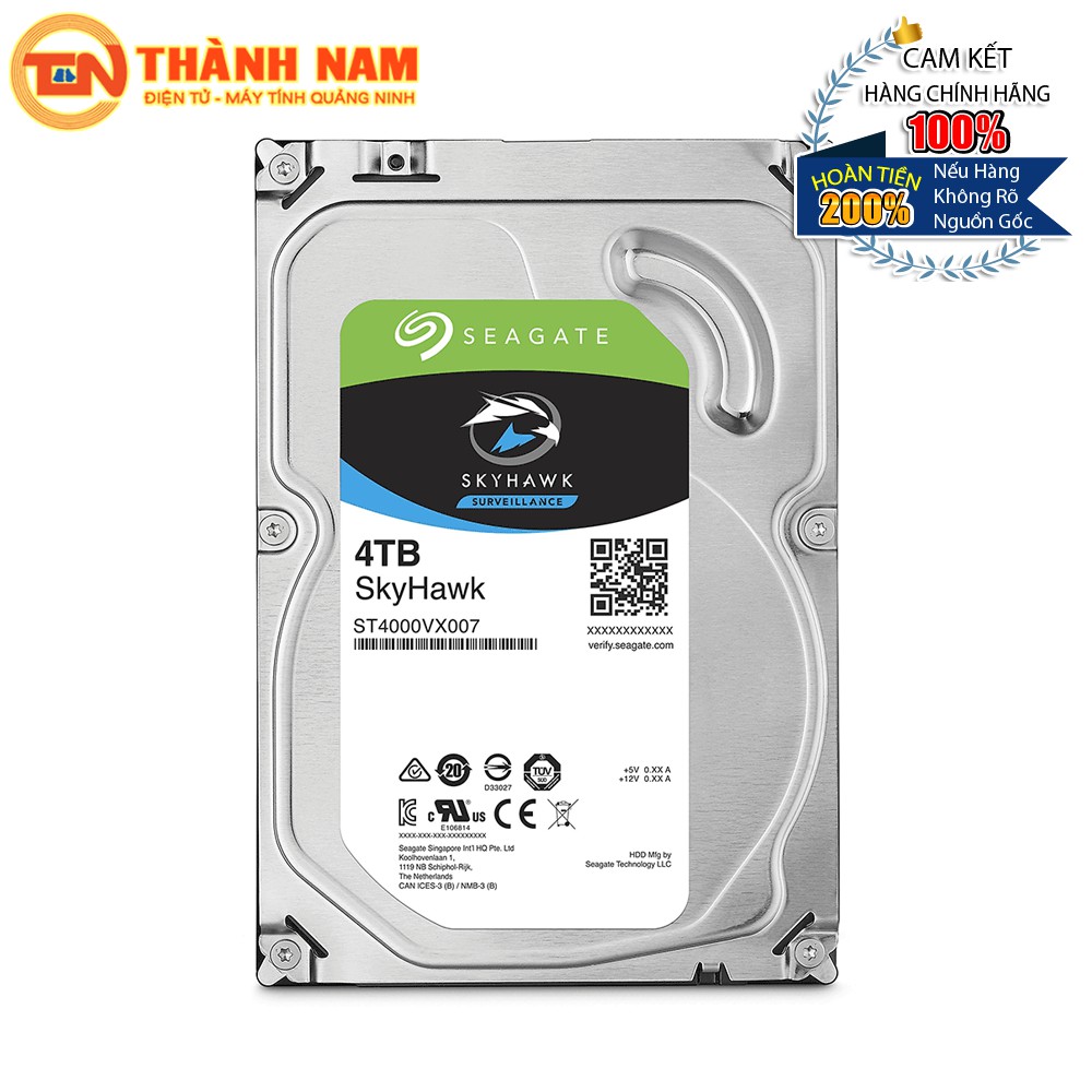 [FREESHIP 99K]_Ổ cứng HDD Seagate Skyhawk 4TB 3.5" SATA 3 - ST4000VX007