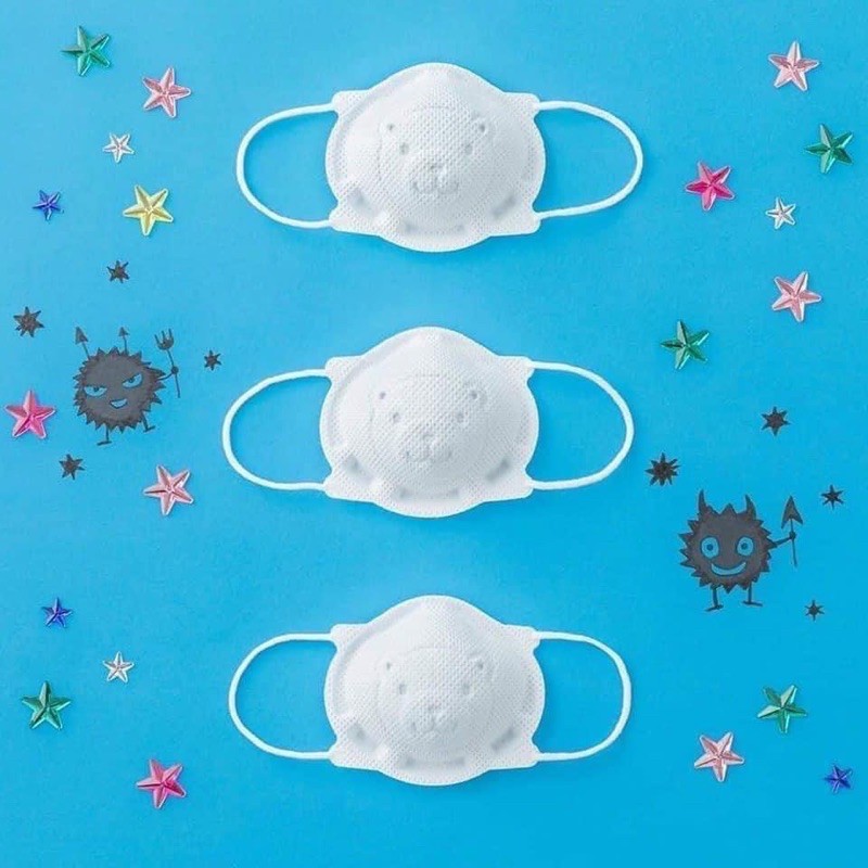 Khẩu trang trẻ em cho bé 2m+(Gấu pigeon Nhật Bản) set 3 cái,7 cái | BigBuy360 - bigbuy360.vn