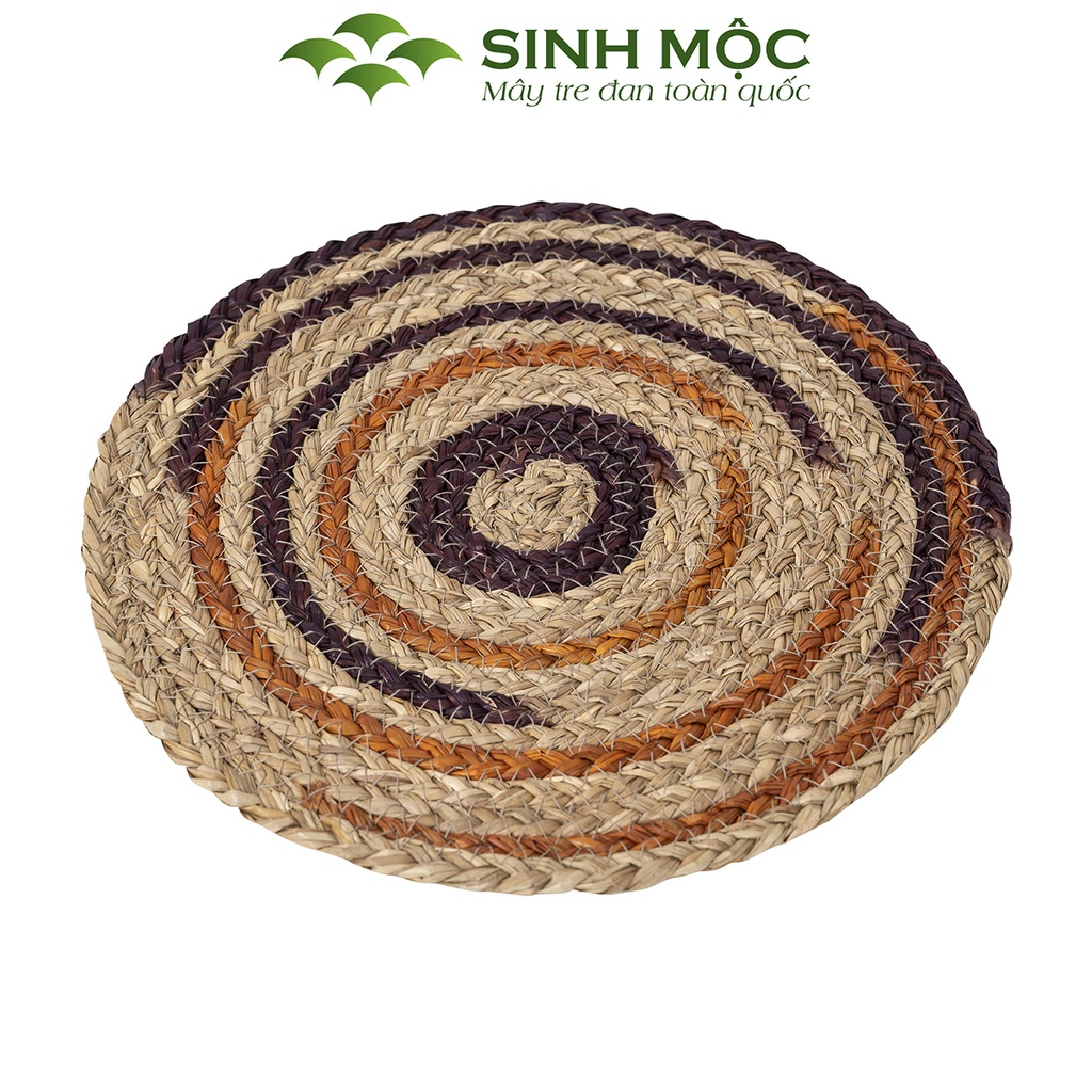 Miếng lót cói đa năng Sinh Mộc, tấm lót trang trí bàn ăn, decor lót cói chụp ảnh - M2006