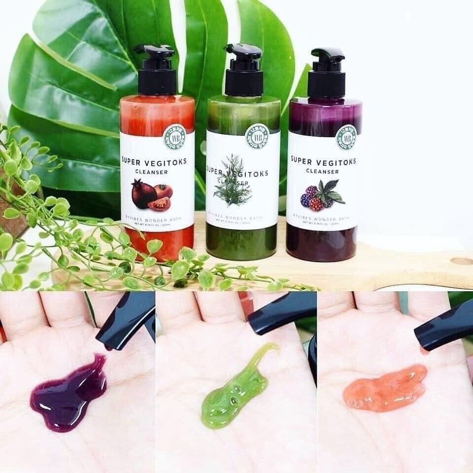 Sữa rửa mặt thải độc Rau Củ Super Vegitoks Cleanser 200ml