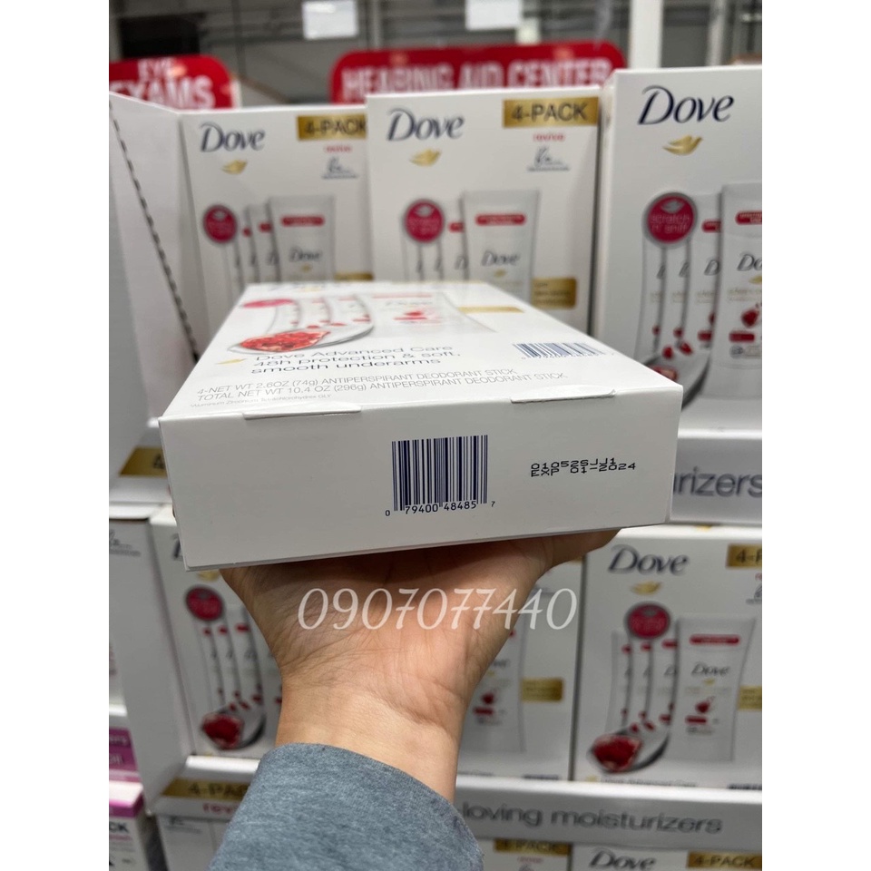 Sáp lăn khử mùi Dove date 2024 Advanced Care Antiperspirant Deodorant Stick Revive bổ sung kem dưỡng ẩm - EDS Hàng Mỹ