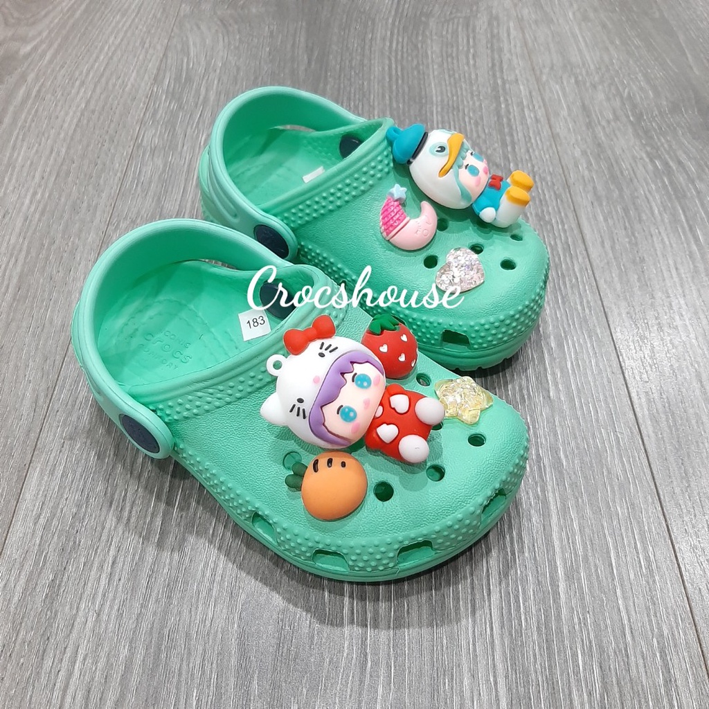 (Chính hãng) Dép sục classic trẻ em kèm combo jibbitz siêu to, sục cross bé trai bé gái dạng đúc chống trơn - Crocshouse