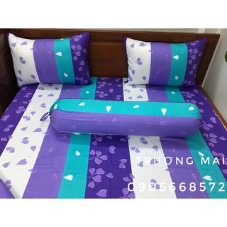 Drap và 3 áo gối  sét bao gồm 1 ga, 2 vỏ nằm 50-70 và 1 vỏ ôm 35-100
