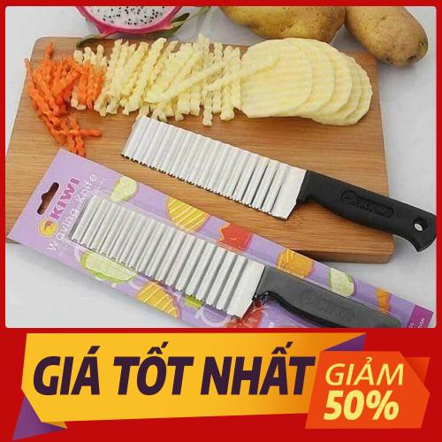 Dao cắt lát sóng kiwi khoai tây siêu bén  cắt lát sóng củ quả siêu đẹp