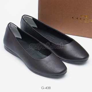 Giầy búp bê, giầy bệt, giầy nữ da Coach có hộp, mềm êm nhẹ