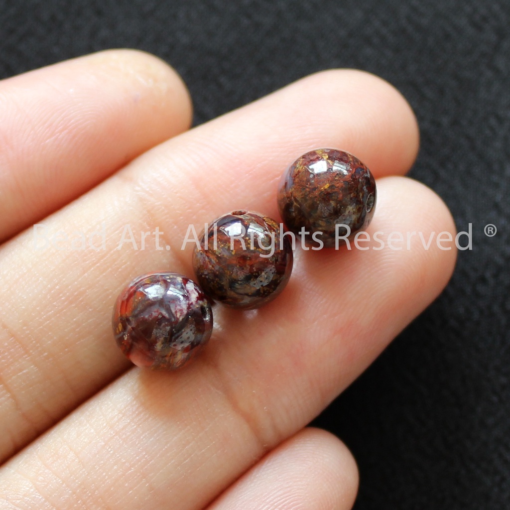 8MM Đá Giông Bão  A Nhiều Đỏ, Đá Phối Vòng Tay Phong Thuỷ, Làm Trang Sức, Chuỗi Hạt S50 - Bead Art