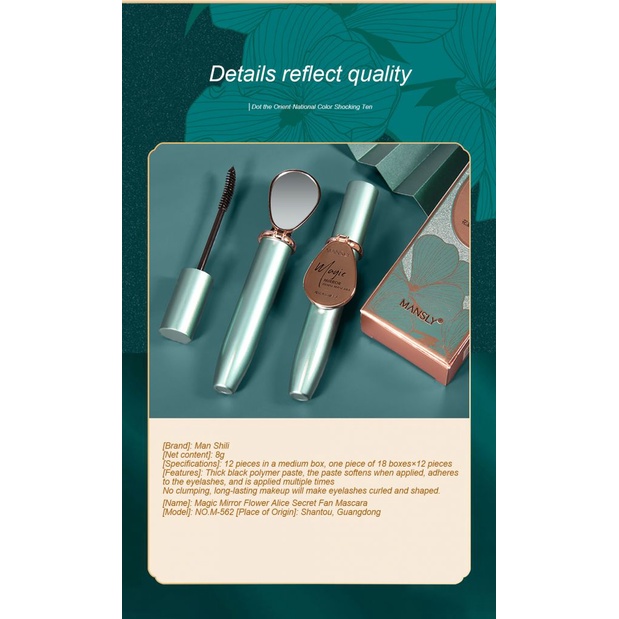 Mascara màu đen chống thấm nước và mồ hôi không dễ nhòe chuốt dài dày và cong mi
 | BigBuy360 - bigbuy360.vn