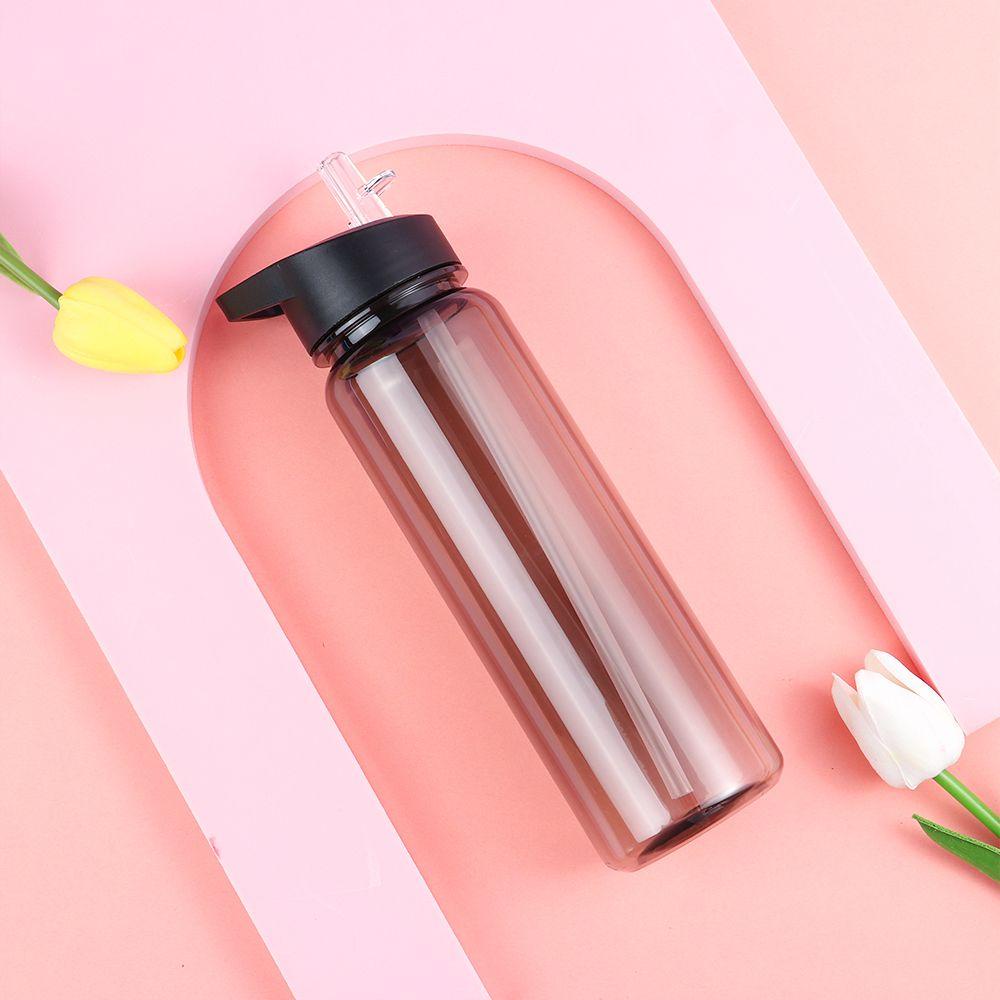 PISTA Bình Nước Nhựa 750ml Kèm Ống Hút Chống Tràn
