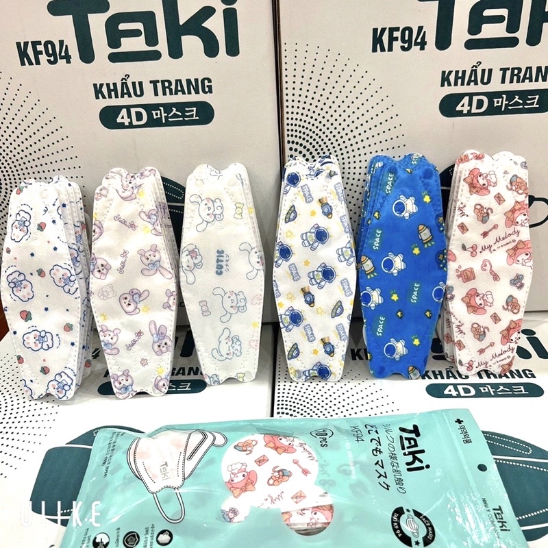 10 cái khẩu trang Taki KF94 Lụa