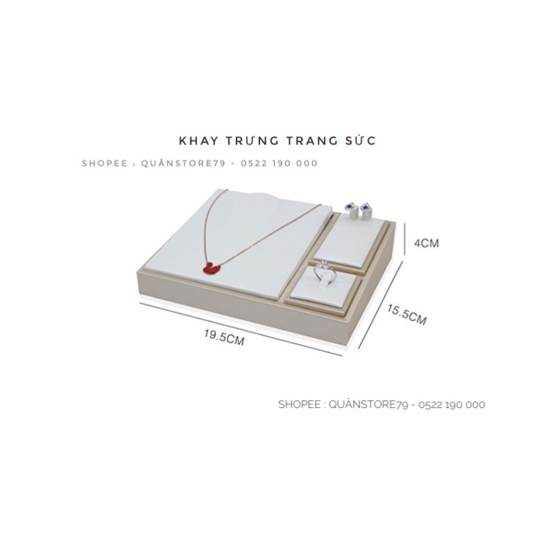 Khay trưng bày trang sức da pu