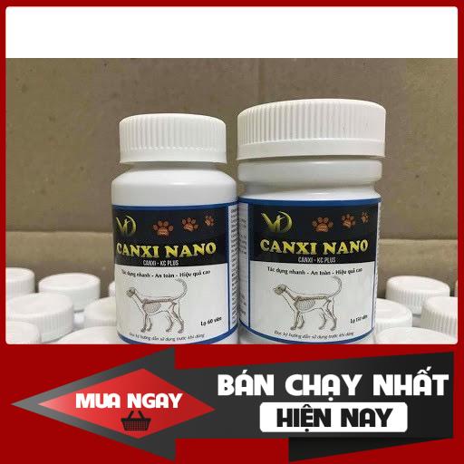 Canxi nano chó mèo cho chó bầu phục hồi bị hạ bàn tai cụp (150viên/lọ)