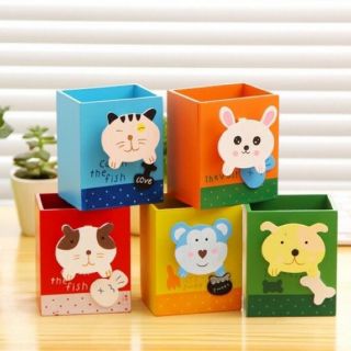 Hộp đựng bút bằng gỗ hình con vật