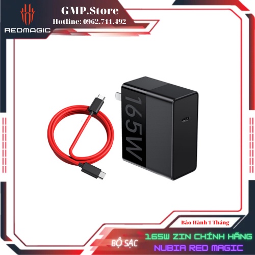 Bộ sạc cáp nubia 165w nubia red magic 7 / 7 s / 7 pro / 7 s pro / 8 pro / cáp sạc 6A tương thích với PD/QC