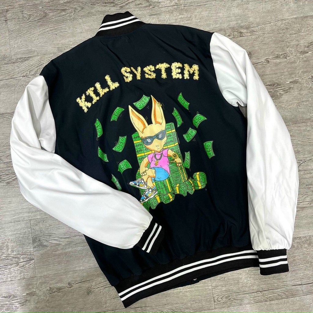 Áo Khoác Bomber Kill System In Cat Money Chất Đẹp ❤️ Áo Khoác Dù 2 Lớp Unisex Mèo Tiền
