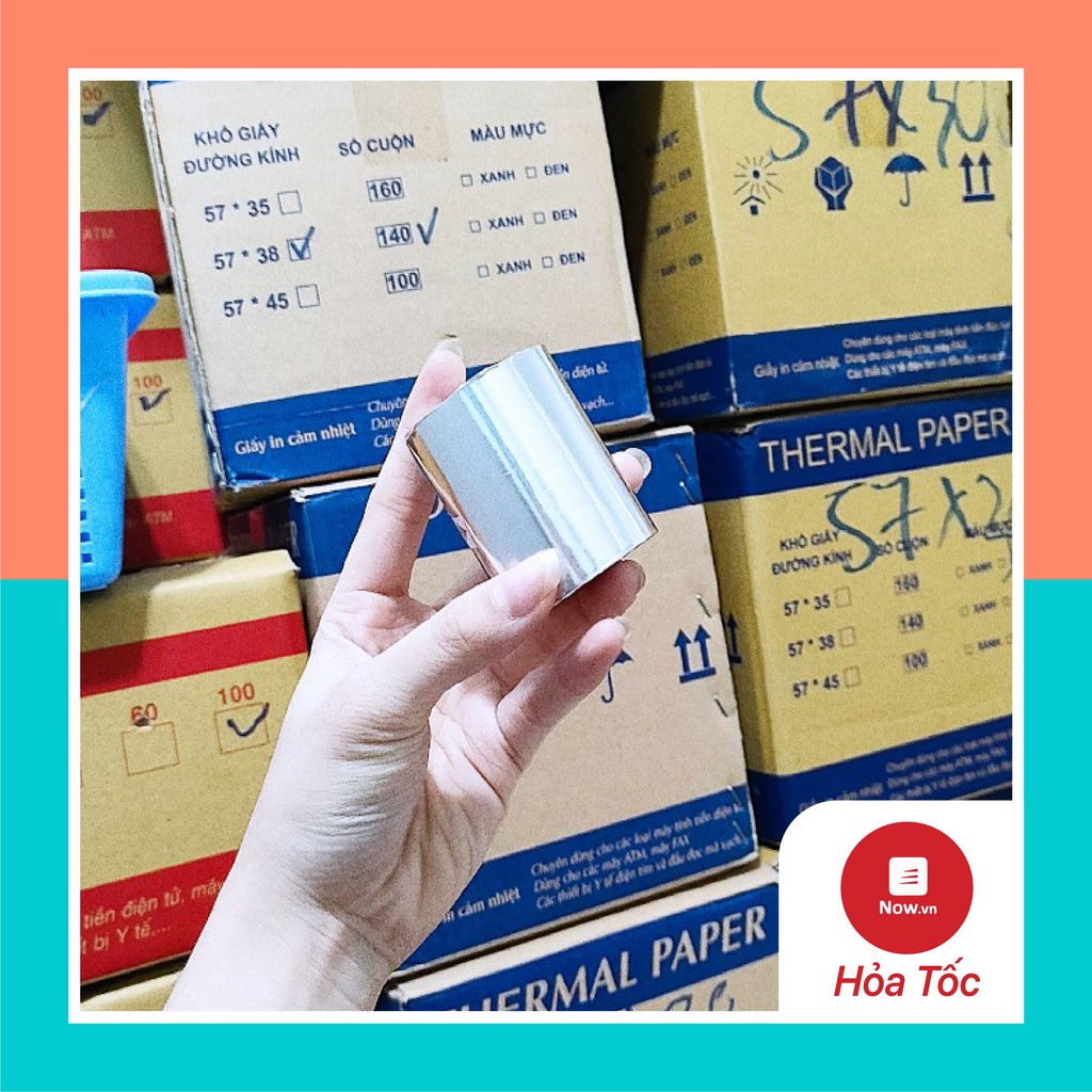 GIẤY IN BILL K80, K57, Giấy In Nhiệt, In Hóa Đơn Cửa Hàng, Siêu Thị, CAFE, Shop Quần Áo, Taxi, Now/Grab/Baemin