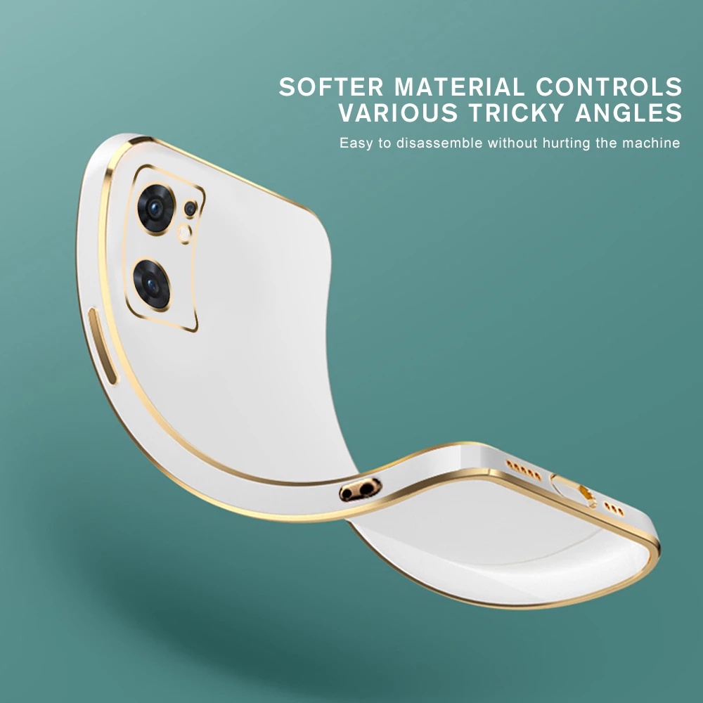 Ốp điện thoại silicone mềm chống sốc 6D sang trọng cho OPPO A98 A78 5G A17 A57 4G A77s A17k A77 TPU lưng viền vuông trọng dành