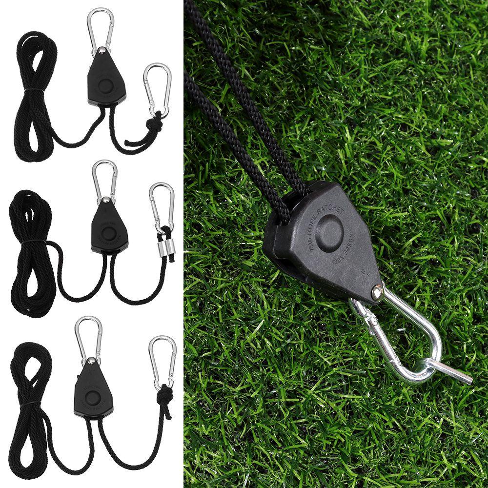 Bộ 1 / 2 Ròng Rọc Cố Định Dây Thừng Màu Đen Tiện Dụng Cho Dựng Lều