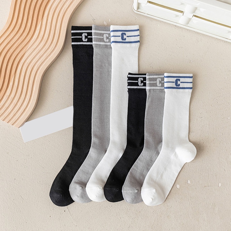 XIXI Tất Lưới Mỏng Thoáng Khí Dài Đến Đầu Gối In Chữ Phong Cách Harajuku Thời Trang Mùa Hè Cho Nữ