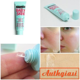 Kem lót Maybelline Baby Skin xanh kiềm dầu se khít chân lông 20ml