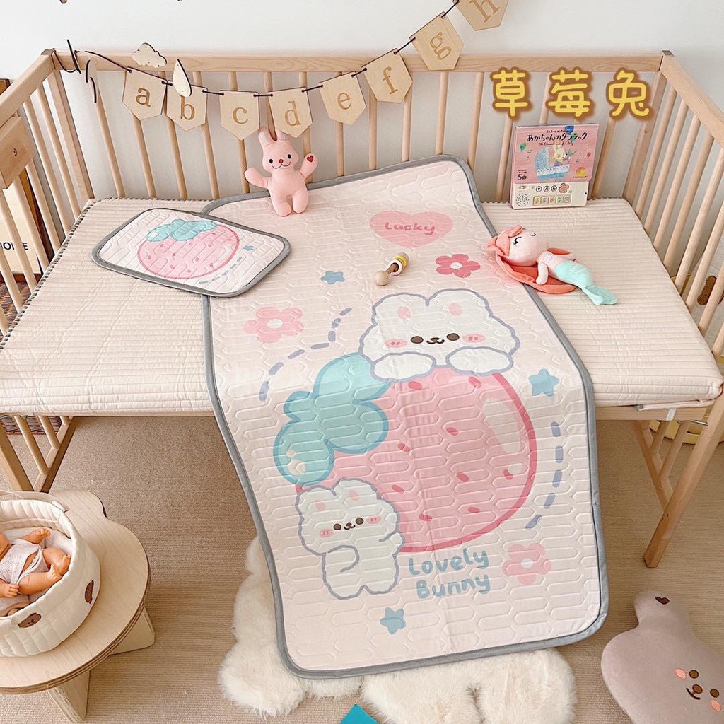 Set Chiếu Điều Hòa Cao Su Non Cao Cấp Họa Tiết Ngộ Nghĩnh Đáng Yêu Cho Bé - Sun Decor