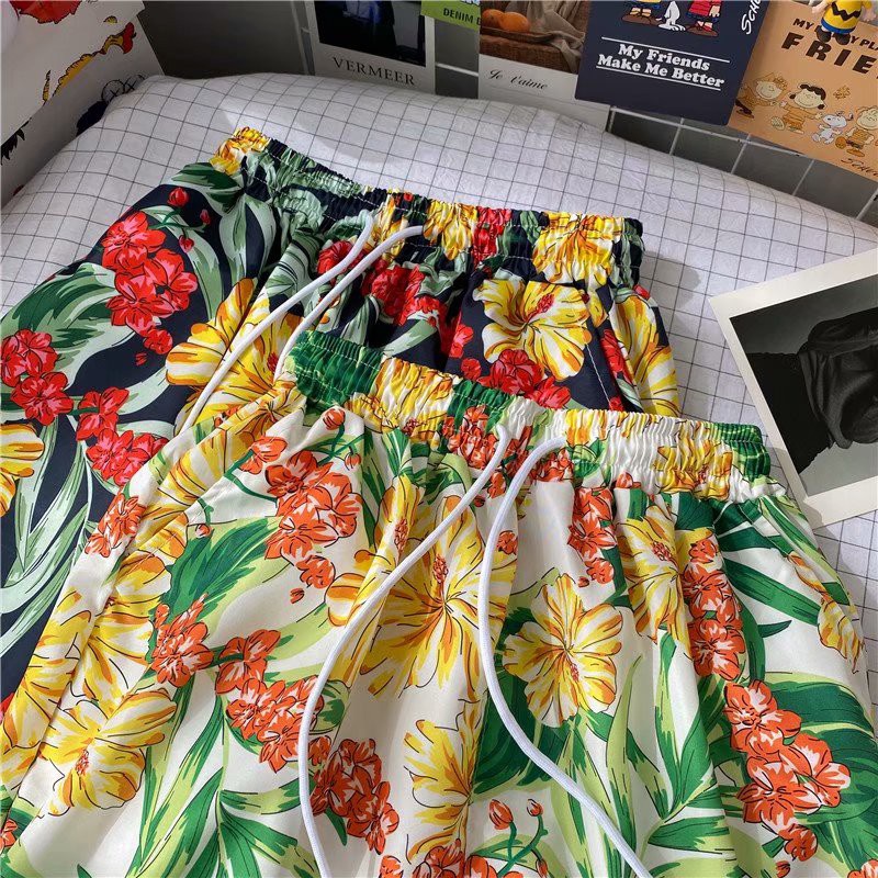 Quần Short Đi Biển Nhanh Khô Phong Cách Hawaii Cho Nam Và Nữ