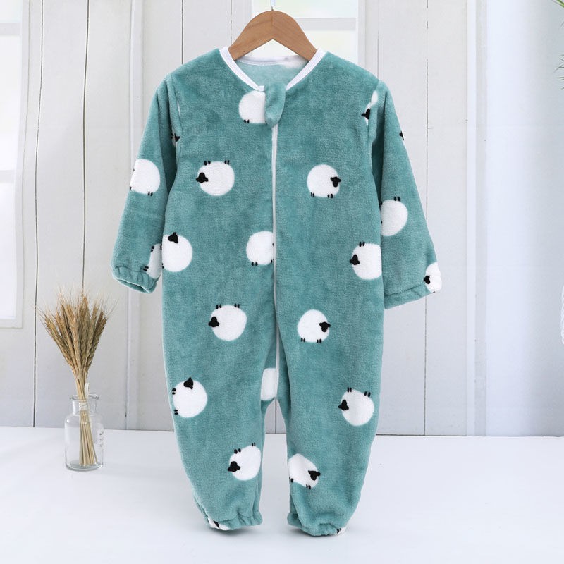 Túi Ngủ Vải Flannel Lông Cừu San Hô Không Đường May Chuyên Dùng Cho Bé