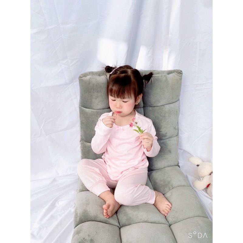 SET 3 BỘ HOA COTTON DÀI TAY CHO BÉ GÁI