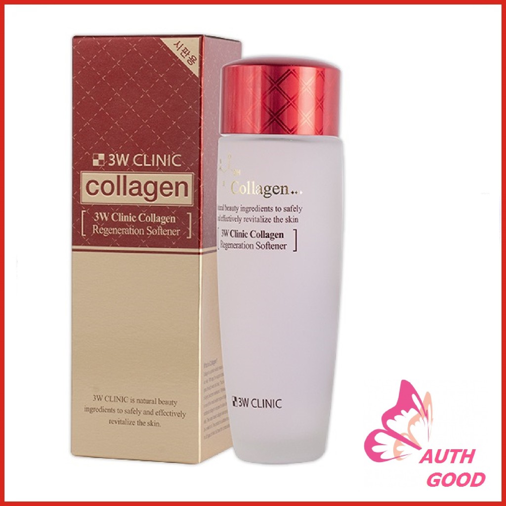 Nước hoa hồng FREESHIP Nước hoa hồng 3W Clinic Collagen Softener Toner dưỡng căng mướt da 150ml